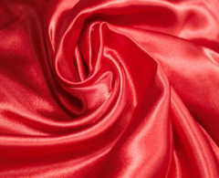 Атлас Сатин 100% п/эстер 100гр/м погон гладь (Черный) (Красный 1664)