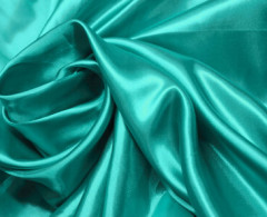 Атлас Сатин 100% п/эстер 100гр/м погон гладь (Черный) (Бирюзовый)