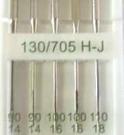 Иглы Groz-Beckert 130/705H №70-100 (универсальная) (5шт/упак)