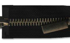 Молния металл Т-8 2 замка 65см (100шт) оксид