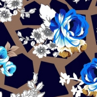 Полотно трикотажное Кулирка 30/1 набивная в рулоне  в Пятигорске