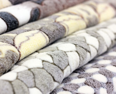 Ткань Ультра софт жаккард набивной 100% п/эстер 270-280гр/м2, шир.205см